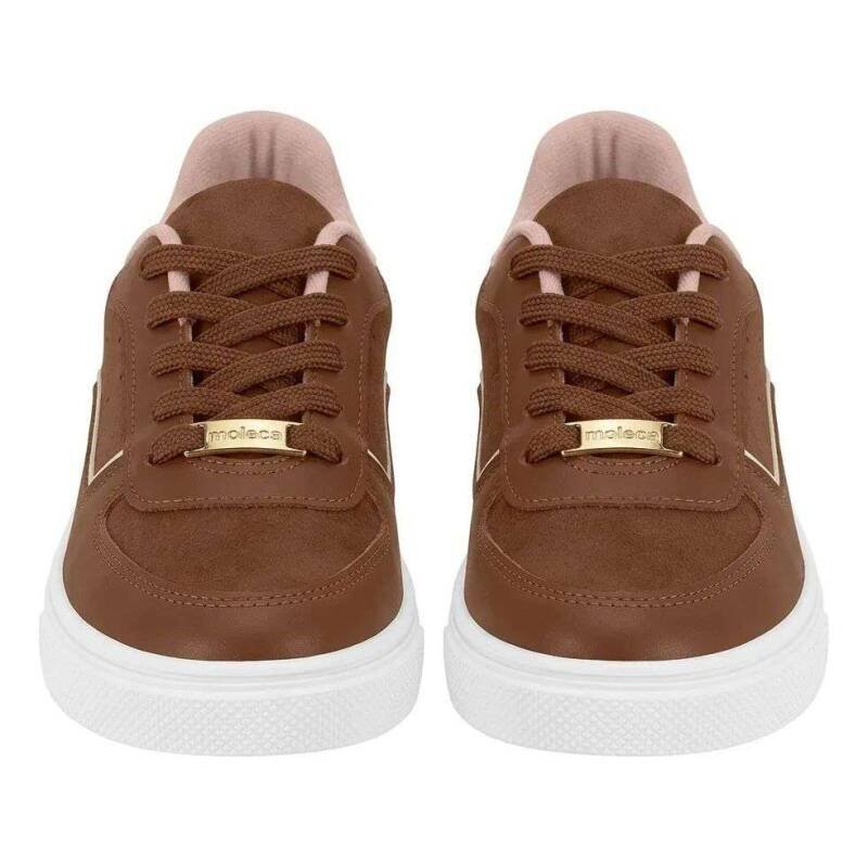 Tenis Moleca Casual Camurça Conforto - Feminino - Marrom Marrom 3