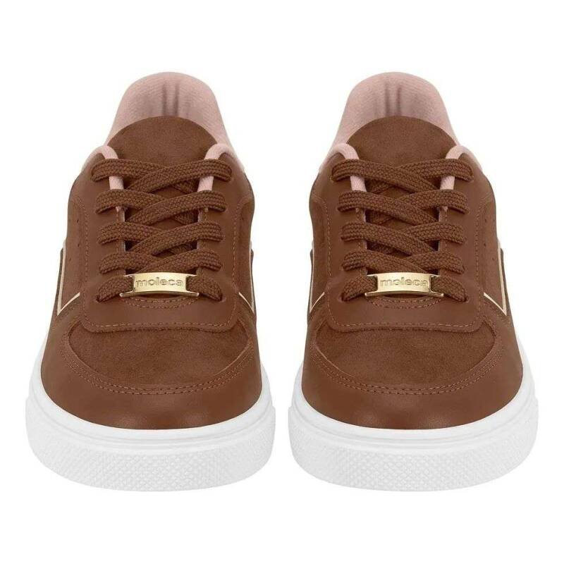 Tenis Moleca Casual Camurça Conforto - Feminino - Marrom Marrom 3
