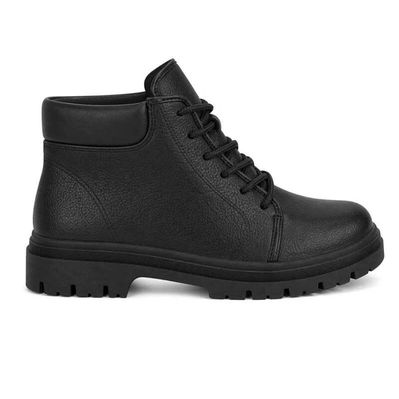 Bota Moleca Coturno Tratorado Feminino Preto 2