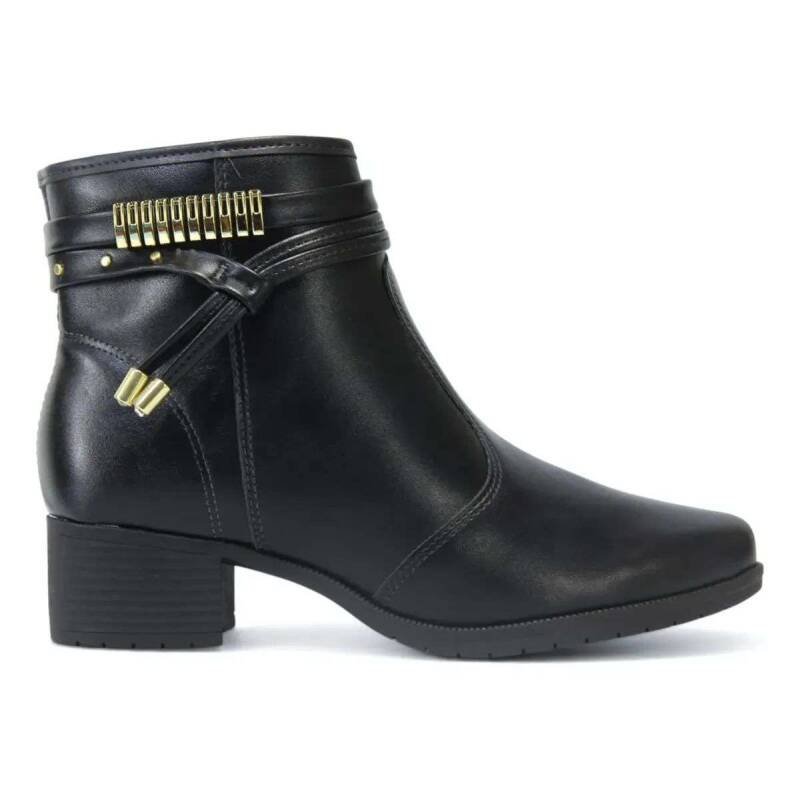 Bota Moleca Cano Curto Feminina - Preto