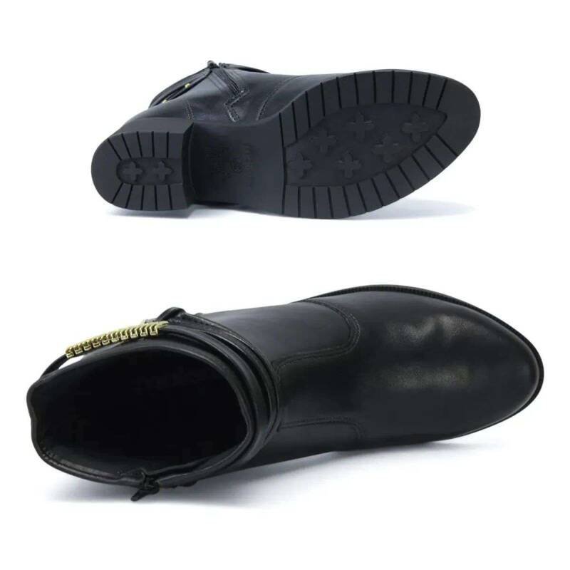 Bota Moleca Cano Curto Feminina - Preto Preto 4