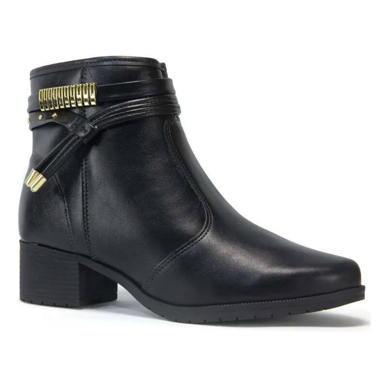 Bota Moleca Cano Curto Feminina - Preto Preto 7