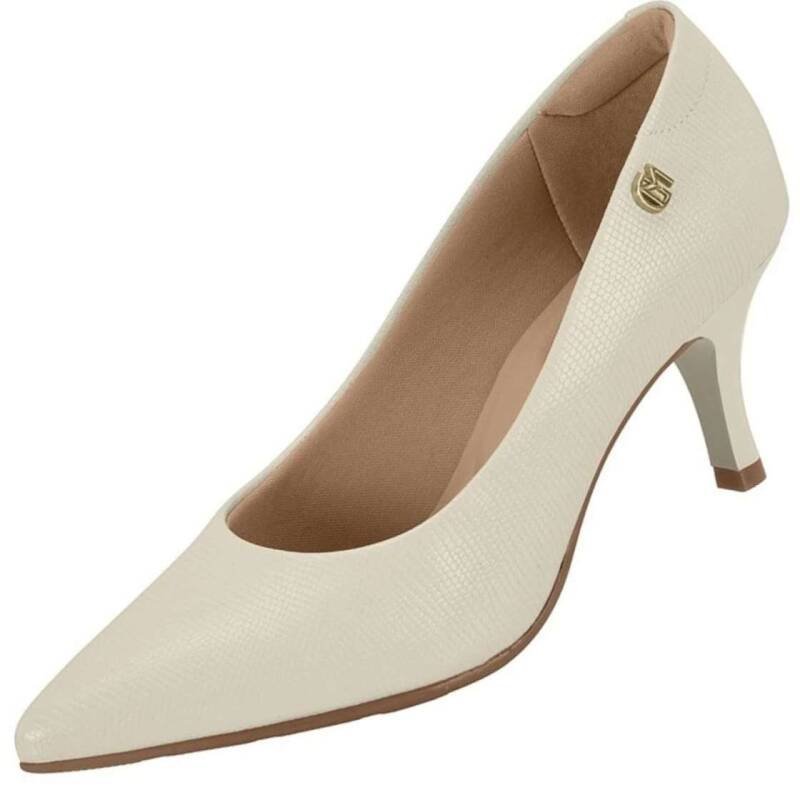 Sapato Scarpin Modare Feminino - Branco off Branco 2
