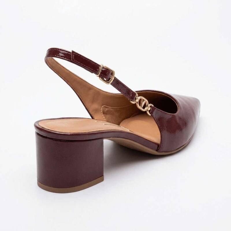 Sapato Vizzano Slingback Vermelho Feminino - Vermelho Vermelho 3