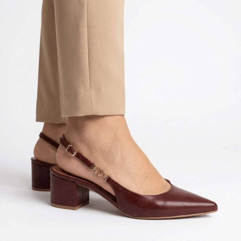 Sapato Vizzano Slingback Vermelho Feminino - Vermelho Vermelho 5