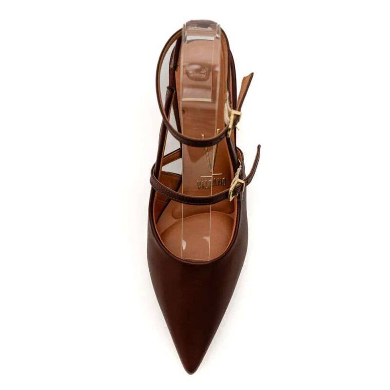 Sapato Vizzano Slingback Feminino Bico Fino Marrom 3