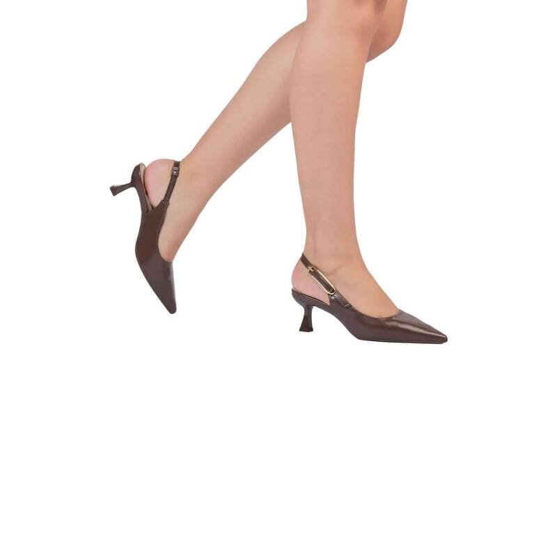 Scarpin Bebecê Slingback Confortável B+ Feminino - Marrom Marrom 5