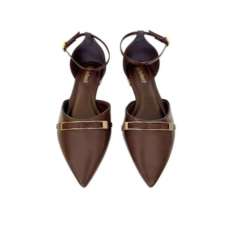 Sapatilha Bebecê Minimalista Chic Feminina Marrom 3