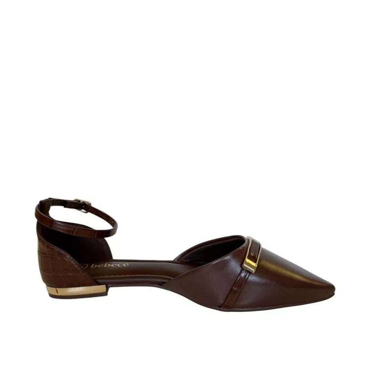 Sapatilha Bebecê Minimalista Chic Feminina Marrom 4