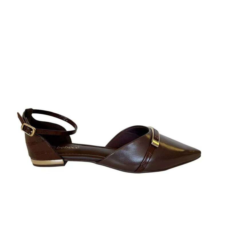 Sapatilha Bebecê Minimalista Chic Feminina Marrom 5