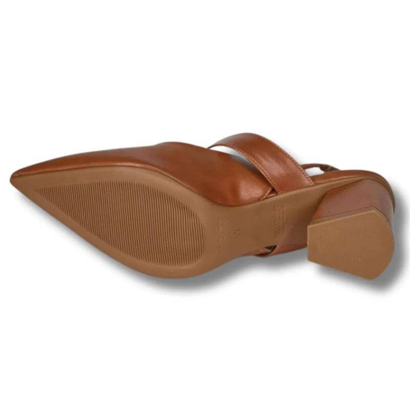 Sapato Scarpin Salto Grosso Medio Bebece Feminino - Marrom Marrom 5