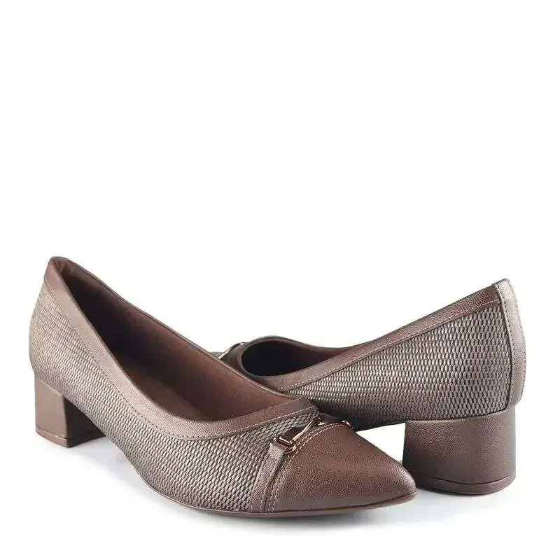 Sapato Piccadilly Taci Feminino - Marrom Marrom 6