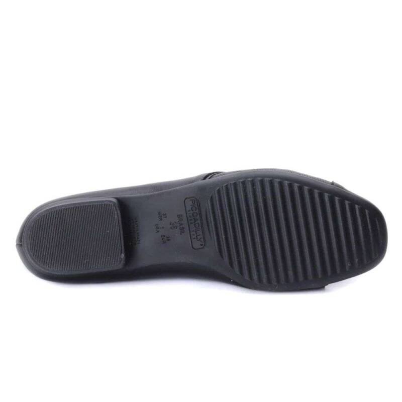Sapatilha Feminina Piccadilly Napa e Verniz Stretch - Preto Preto 2