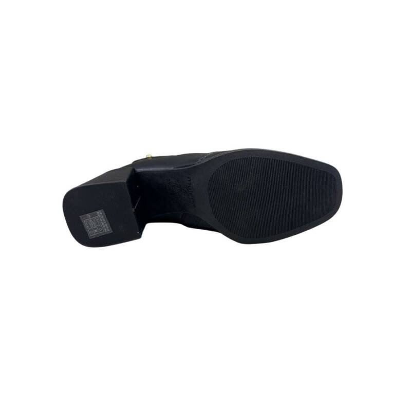 BOTA FEMININA CANO CURTO SALTO BLOCO - Preto Preto 5