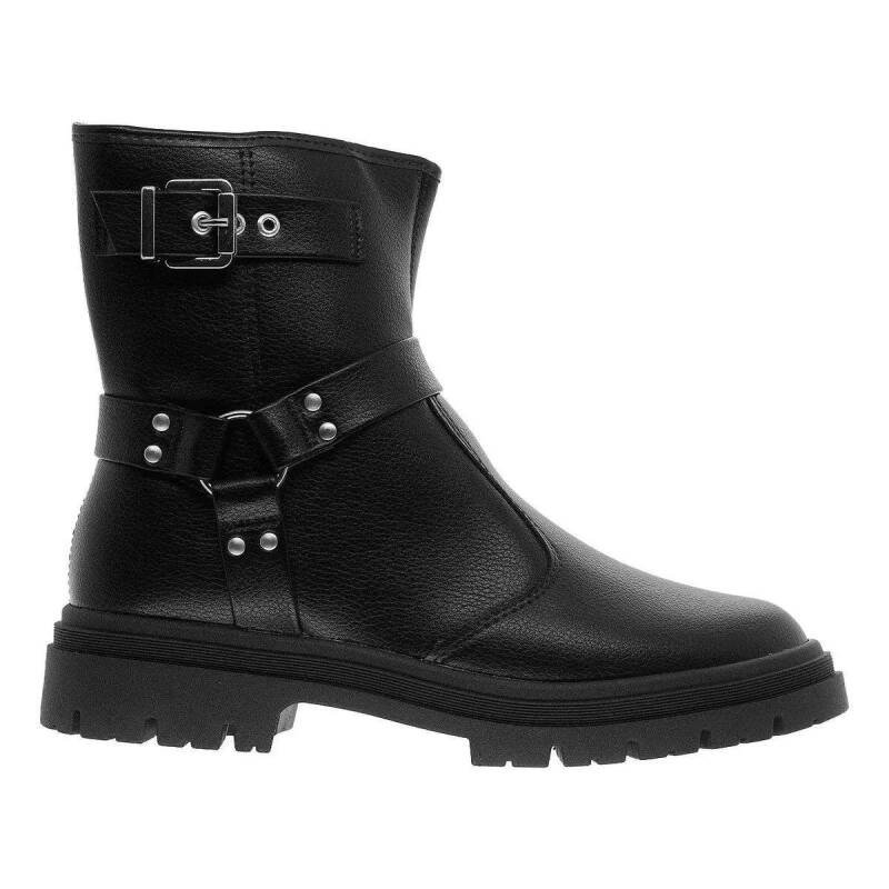 Bota Cano Médio Feminina Tratorado Moleca - Preto Preto 2