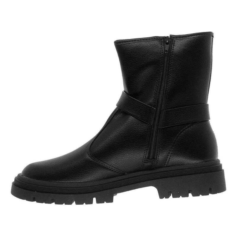 Bota Cano Médio Feminina Tratorado Moleca - Preto Preto 3