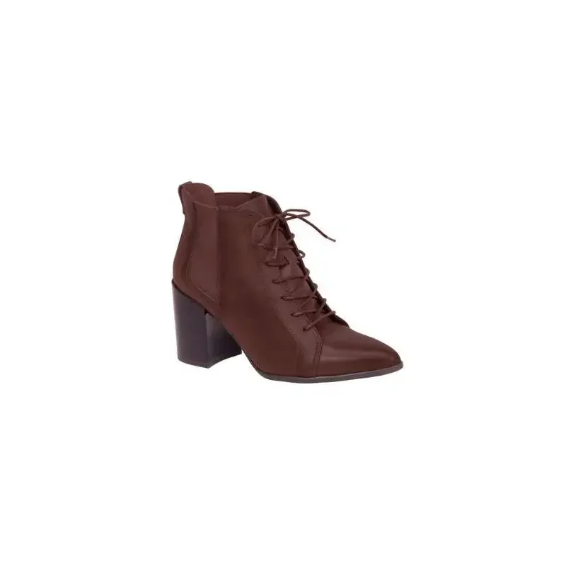 Bota Feminina Salto Grosso Couro Bottero