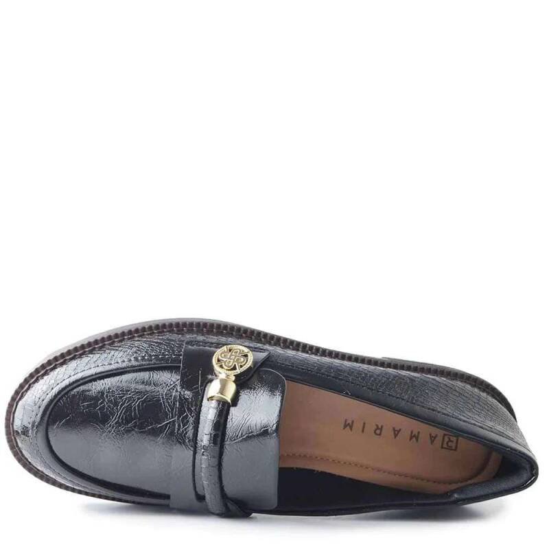 Mocassim Ramarim Croco Feminino - Preto Preto 4