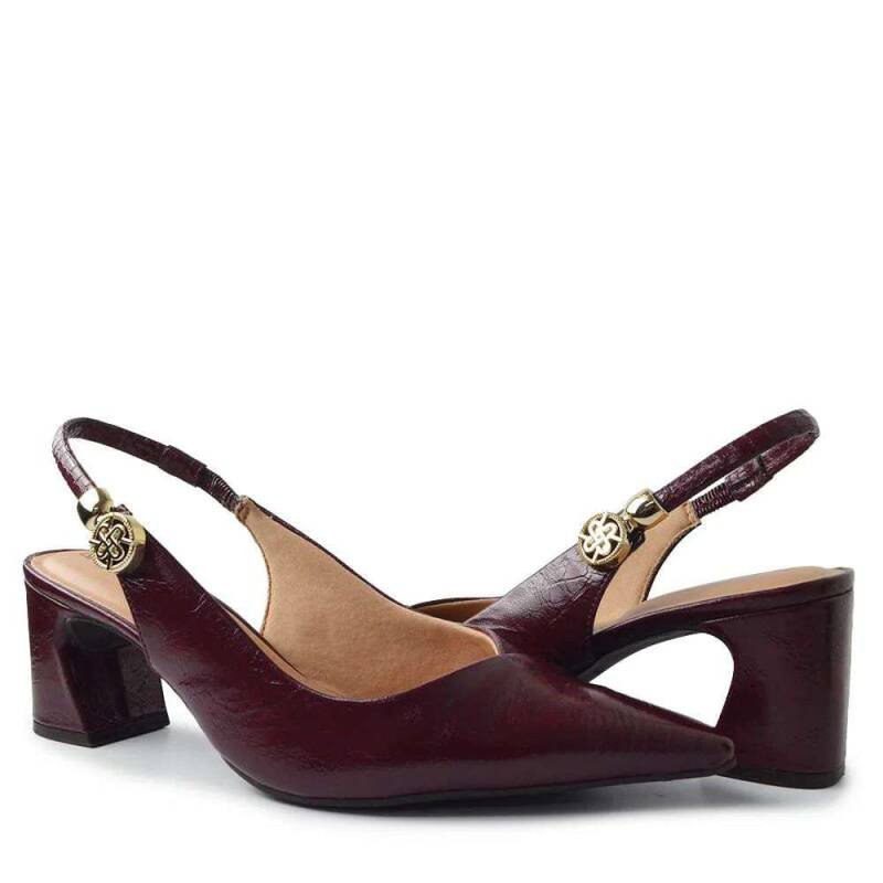 Scarpin Slingback Feminino Ramarim 2616132 Vinho 2