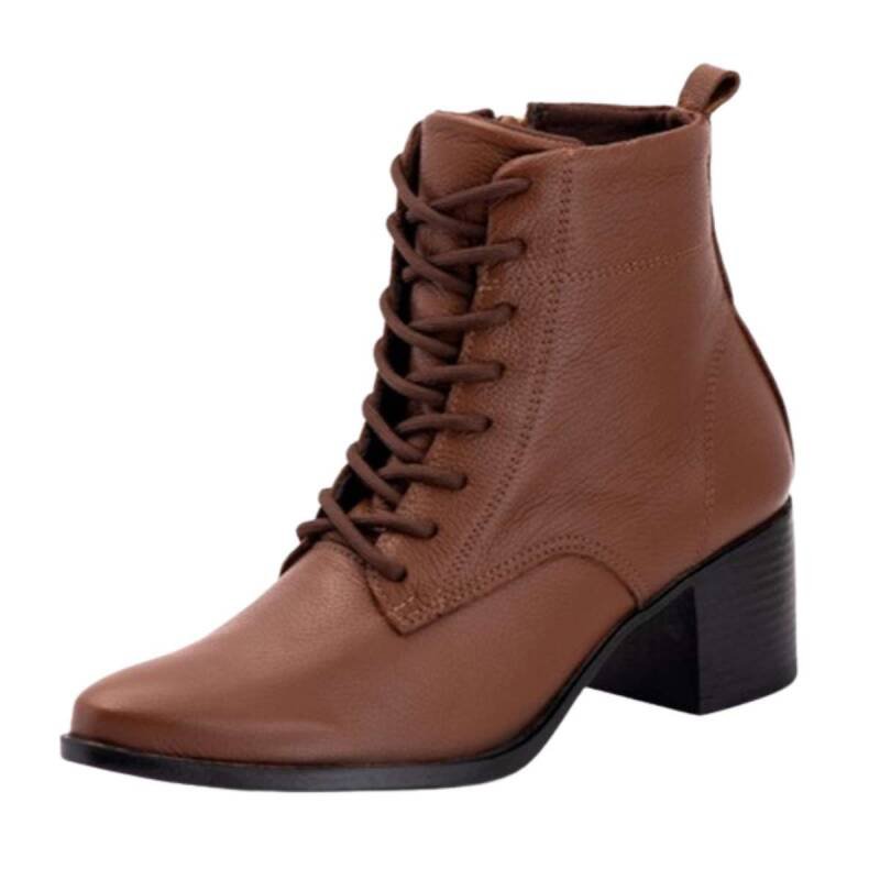 Bota Trilha da Lua Cano Baixo Couro - Feminina Marrom 2