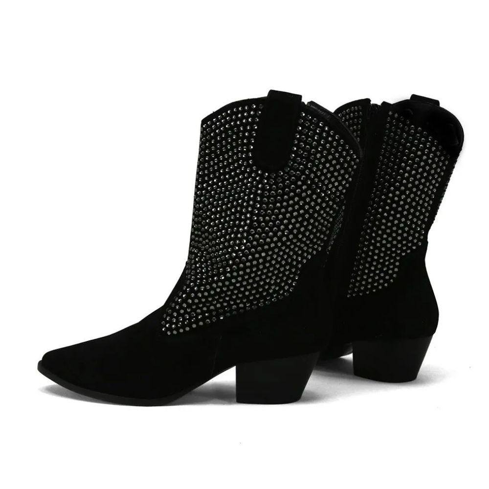 Bota Western em Camurça e Hotfix Ana Mello Preto 1