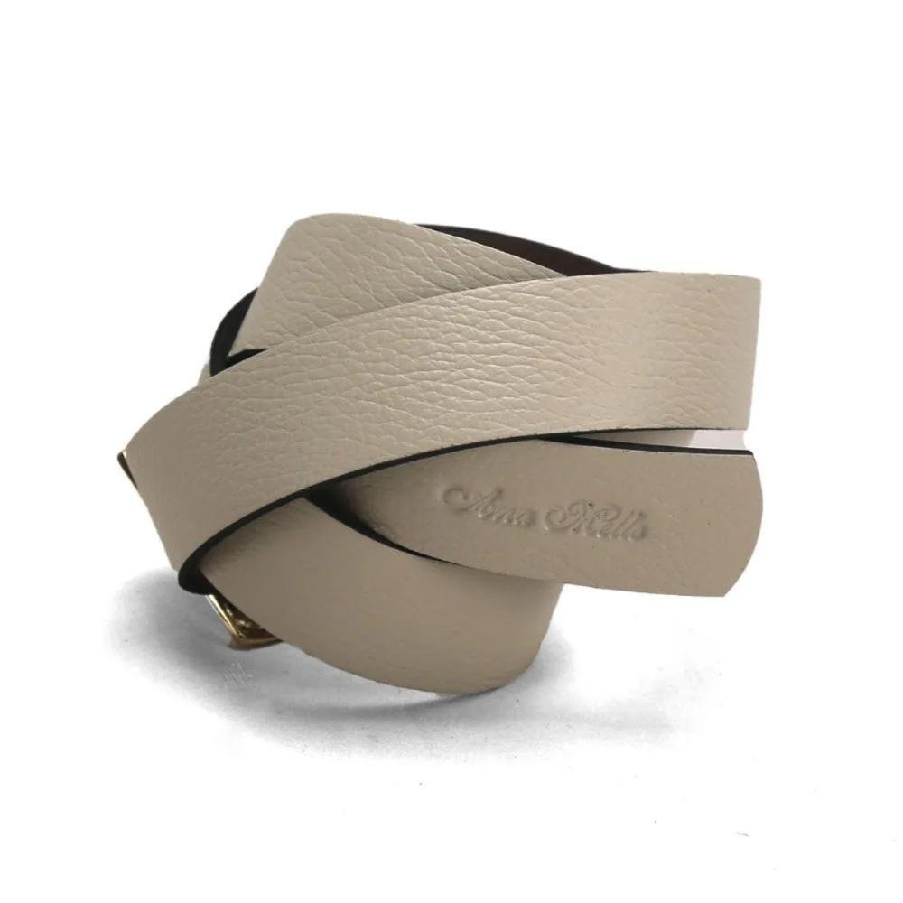 Cinto Médio Off White Fivela Estilo Sofisticação Ana Mello Off White 2