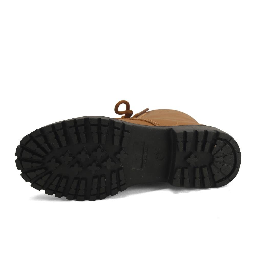 Coturno Feminino de Couro Solado Tratorado Ana Mello Marrom 5