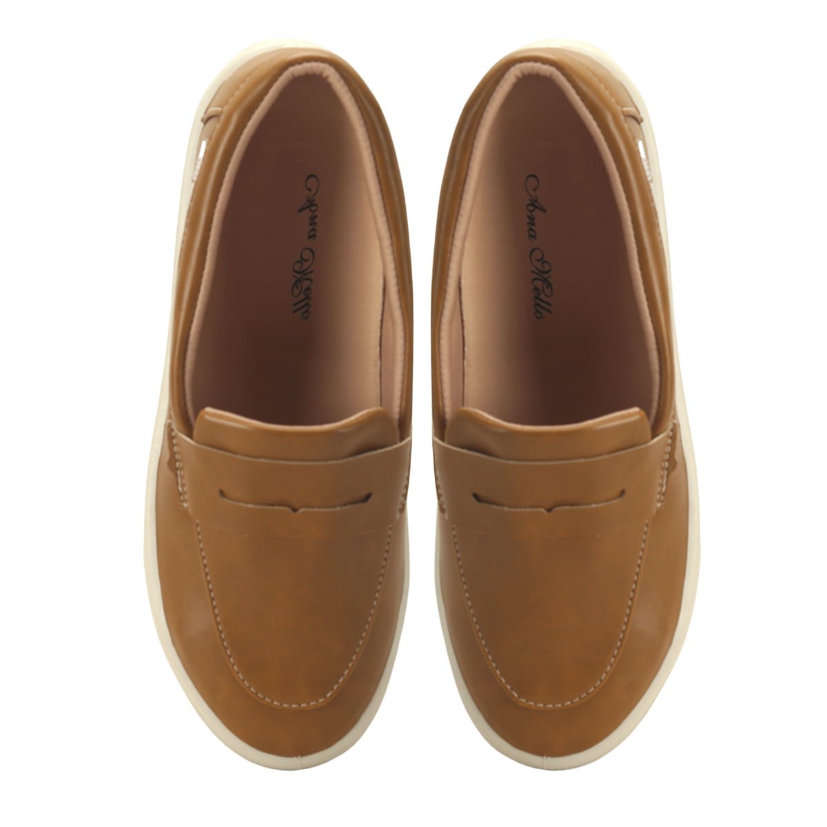 Mocassim Plataforma com Solado Listrado Ana Mello Marrom 2