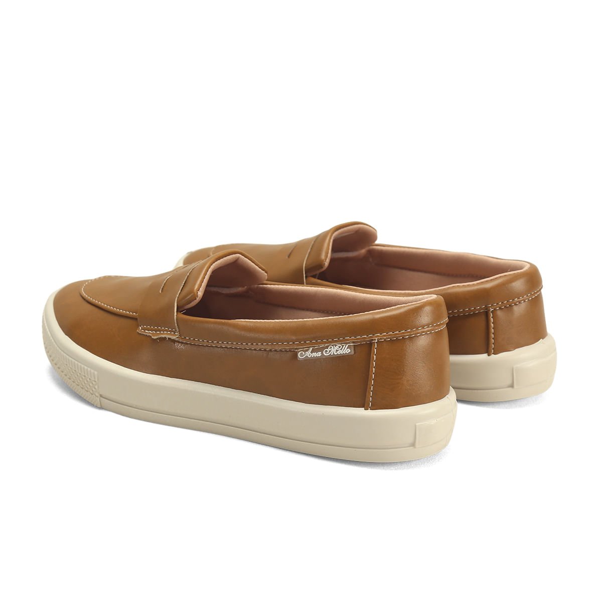 Mocassim Plataforma com Solado Listrado Ana Mello Marrom 3