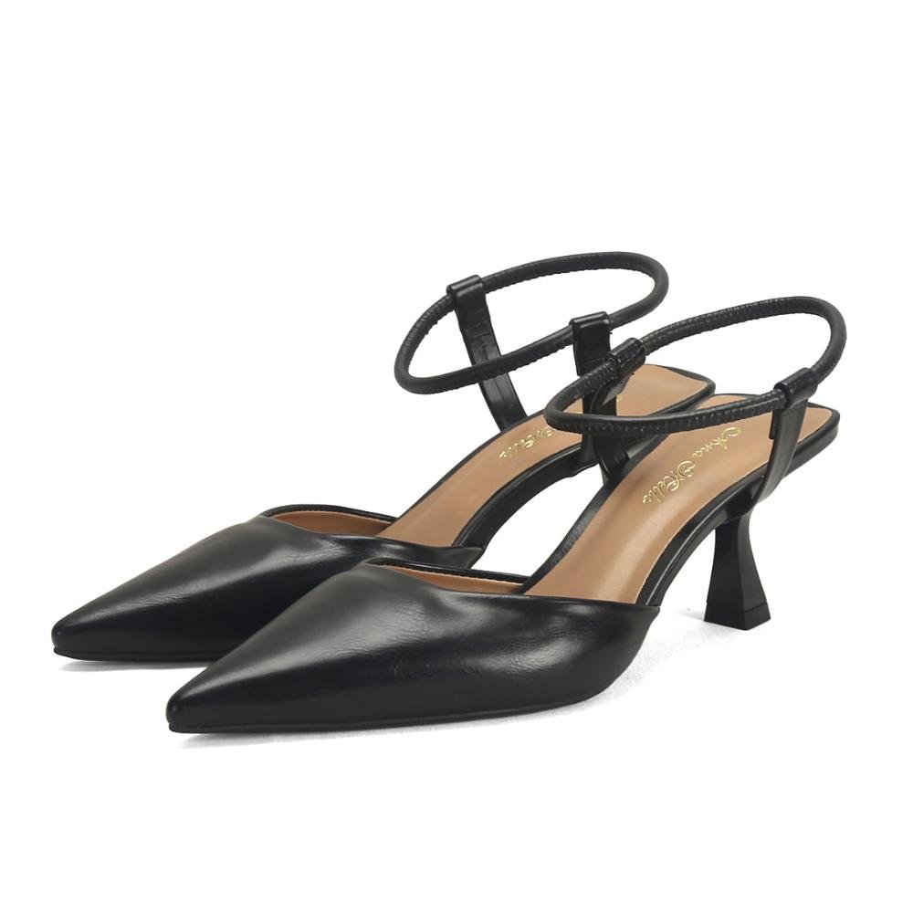 Scarpin Bico Fino Feminino Calce Fácil Ana Mello Preto 2