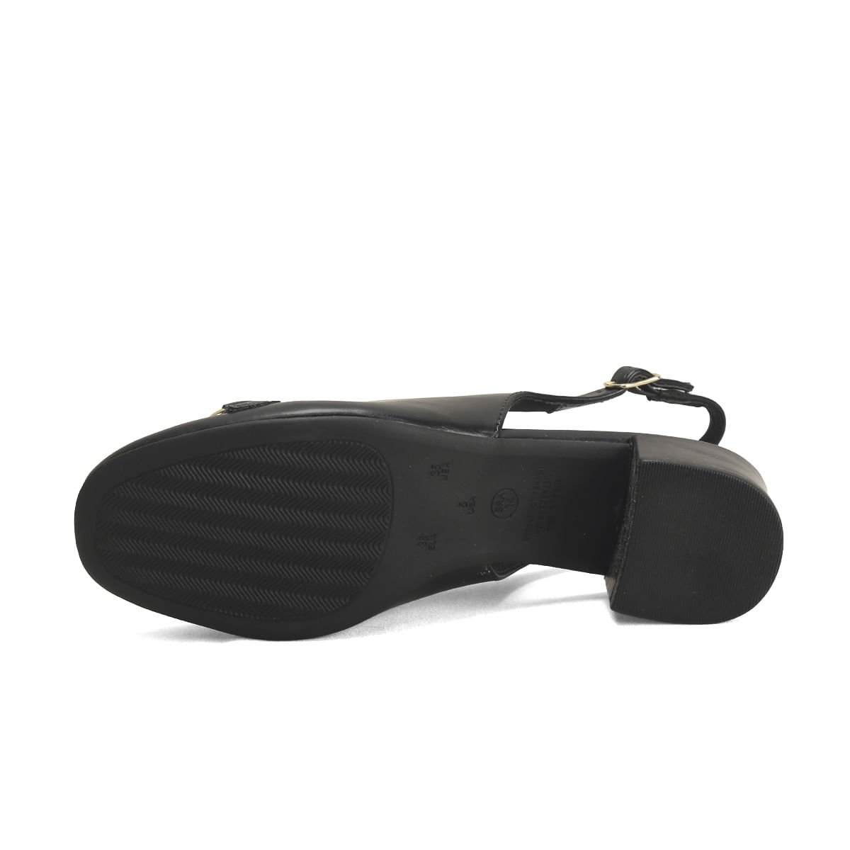 Slingback Bico Fino Feminino Estilo Clássico Ana Mello Preto 5