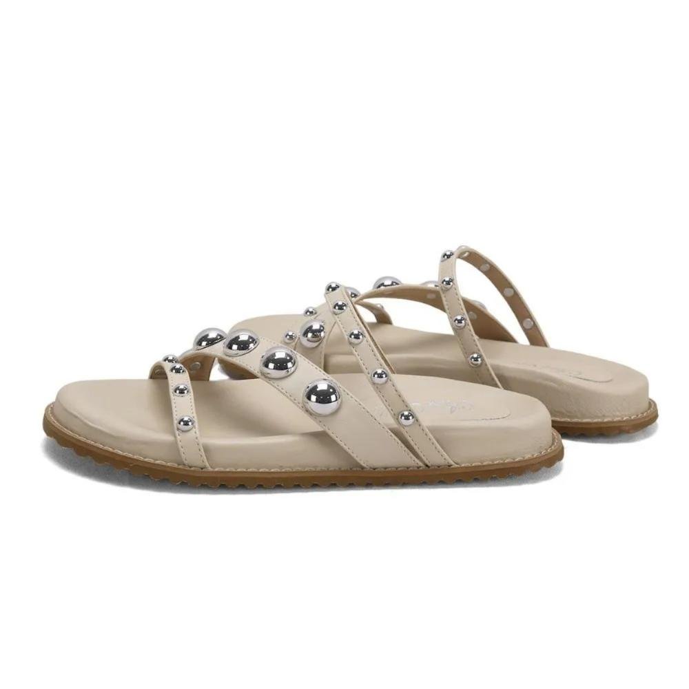 Papete Off White com Esferas Elegância e Conforto Ana Mello Bege 3