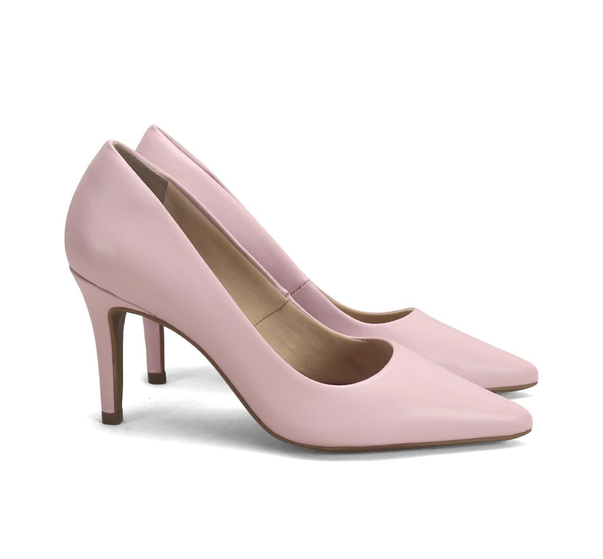 Scarpin de Couro com Salto Alto Fino Luxo Ana Mello