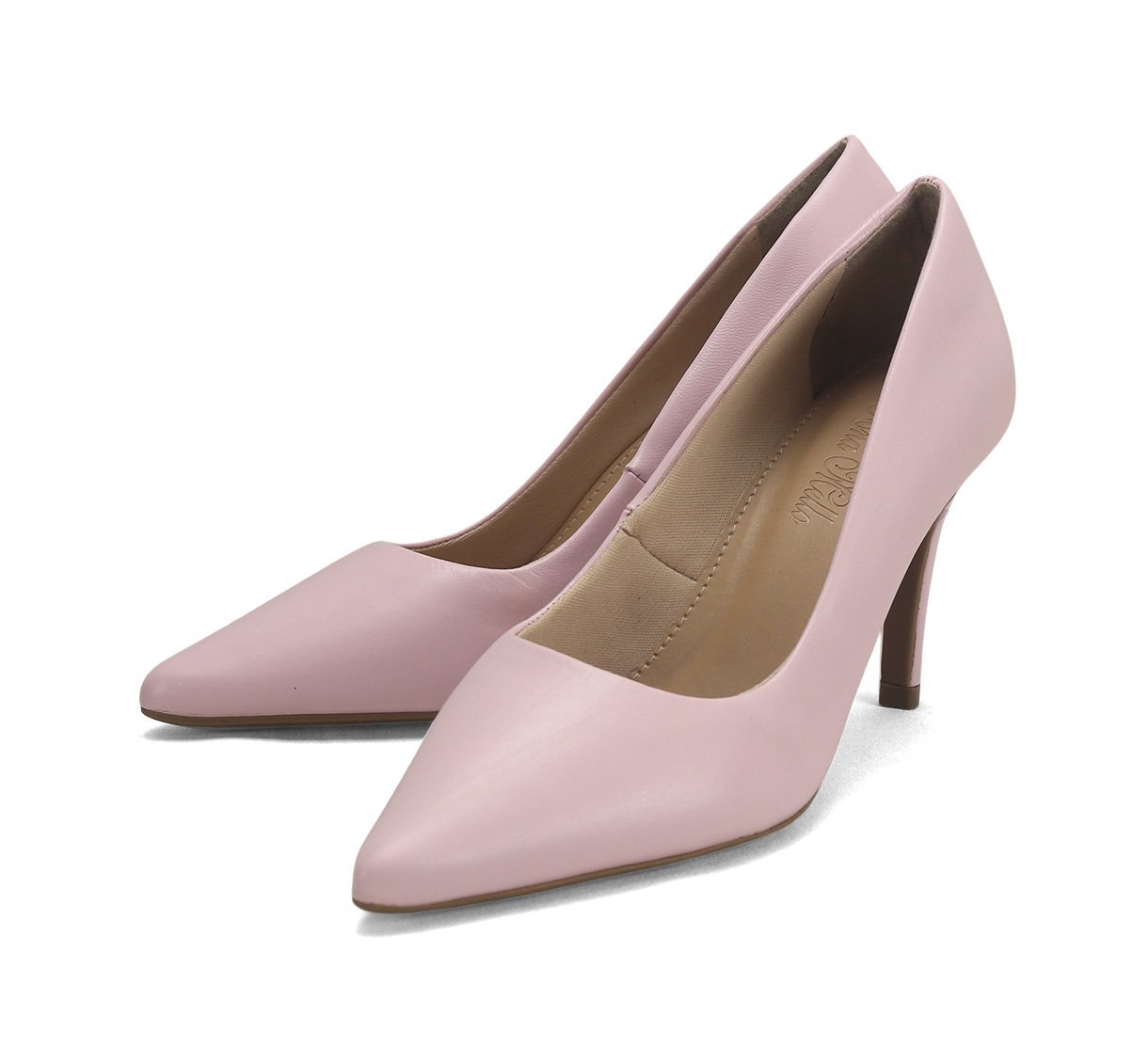 Scarpin de Couro com Salto Alto Fino Luxo Ana Mello Rosa 2