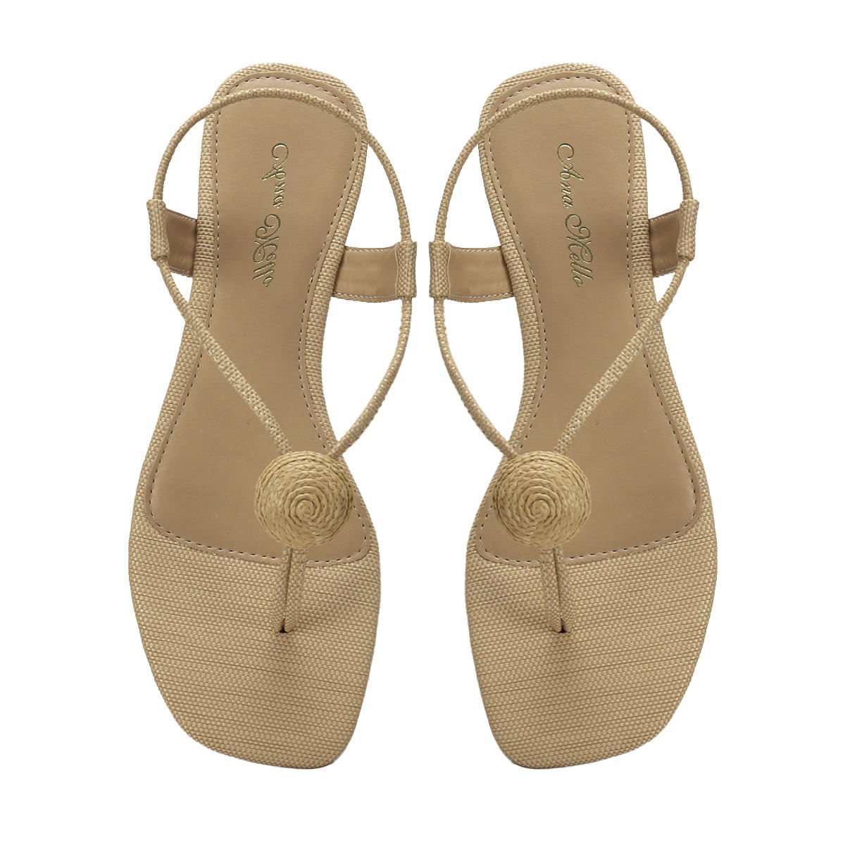 Rasteira Natural Confortável Calce Fácil Bege 2