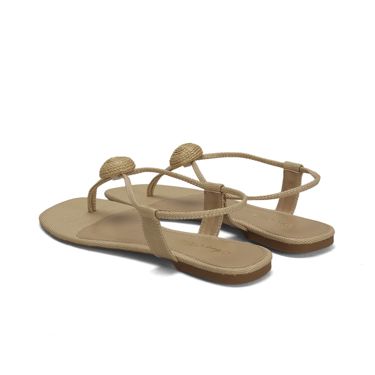 Rasteira Natural Confortável Calce Fácil Bege 3