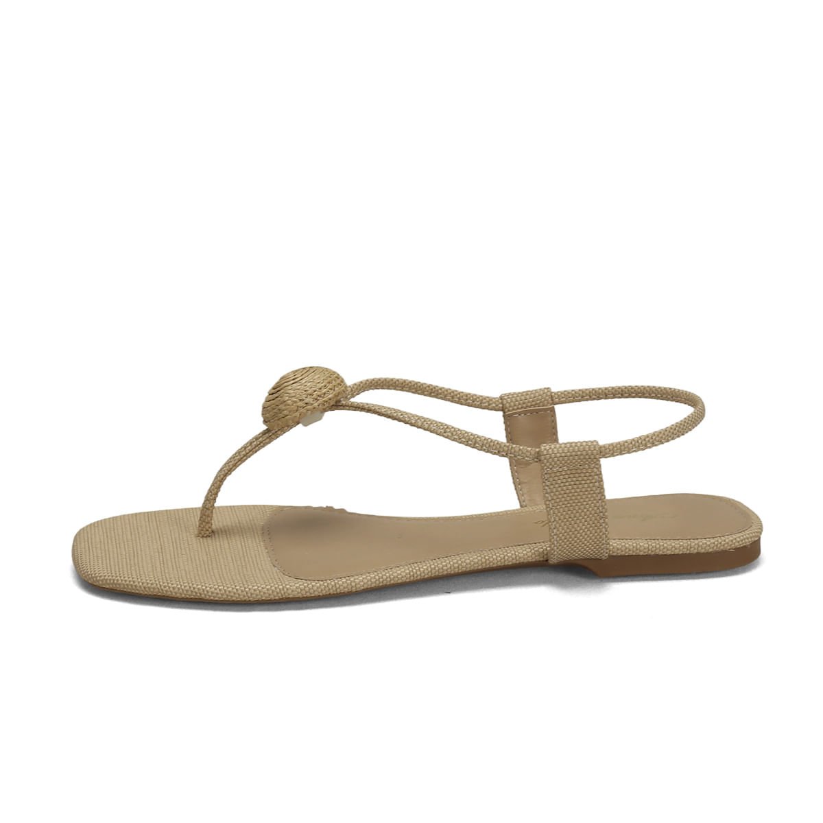 Rasteira Natural Confortável Calce Fácil Bege 4