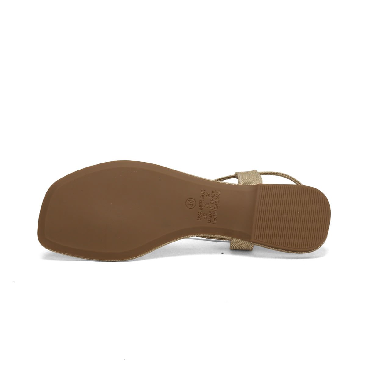 Rasteira Natural Confortável Calce Fácil Bege 5