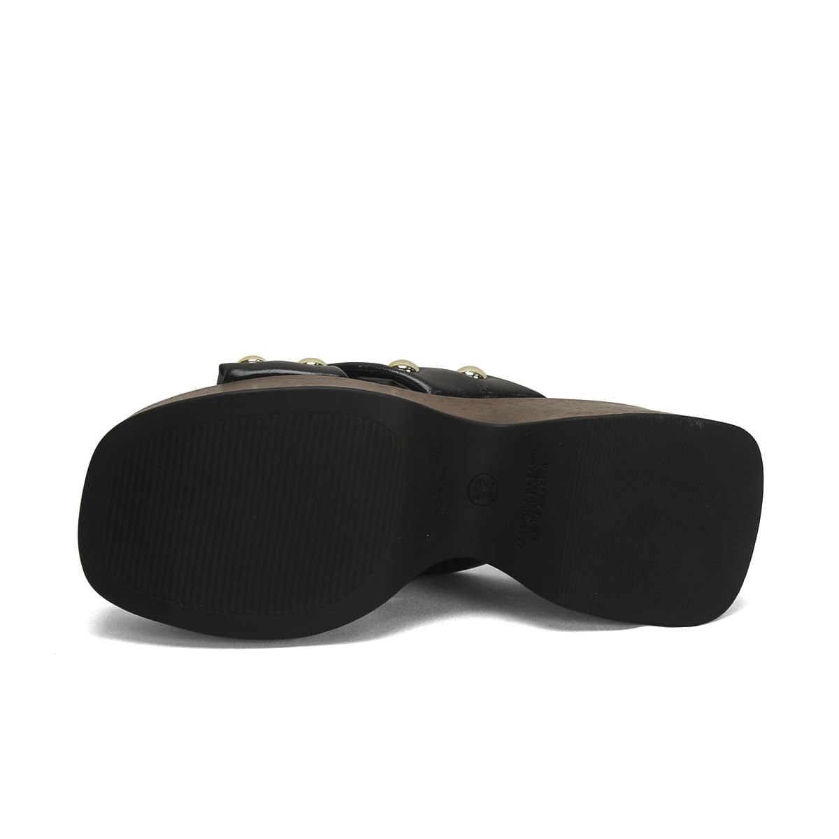 Sandália Plataforma Napa Preta 7cm Preto 5