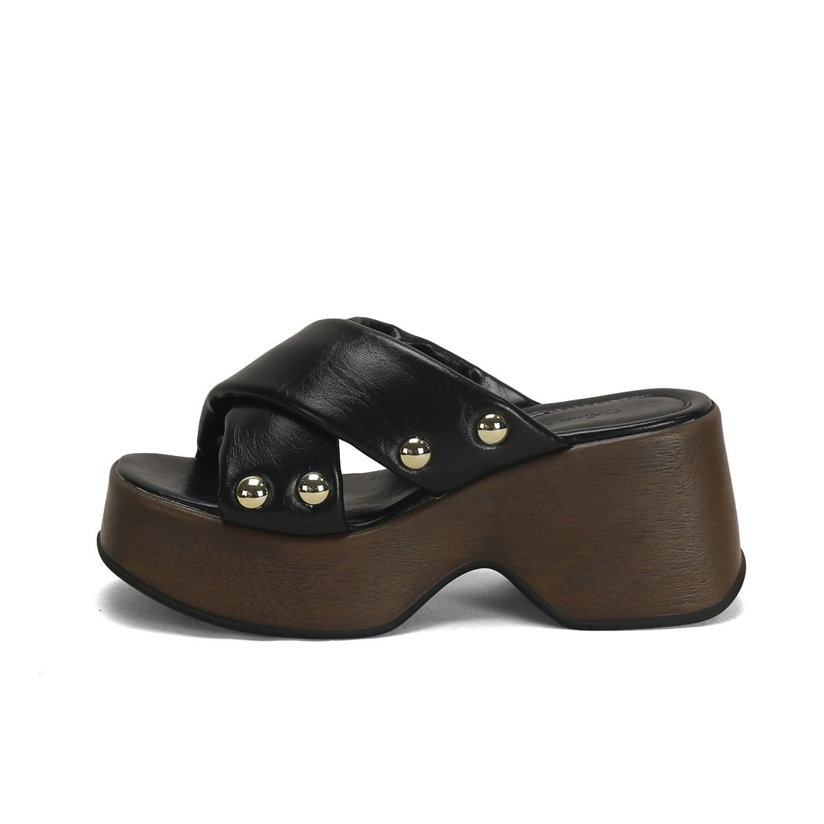 Sandália Plataforma Napa Preta 7cm Preto 4