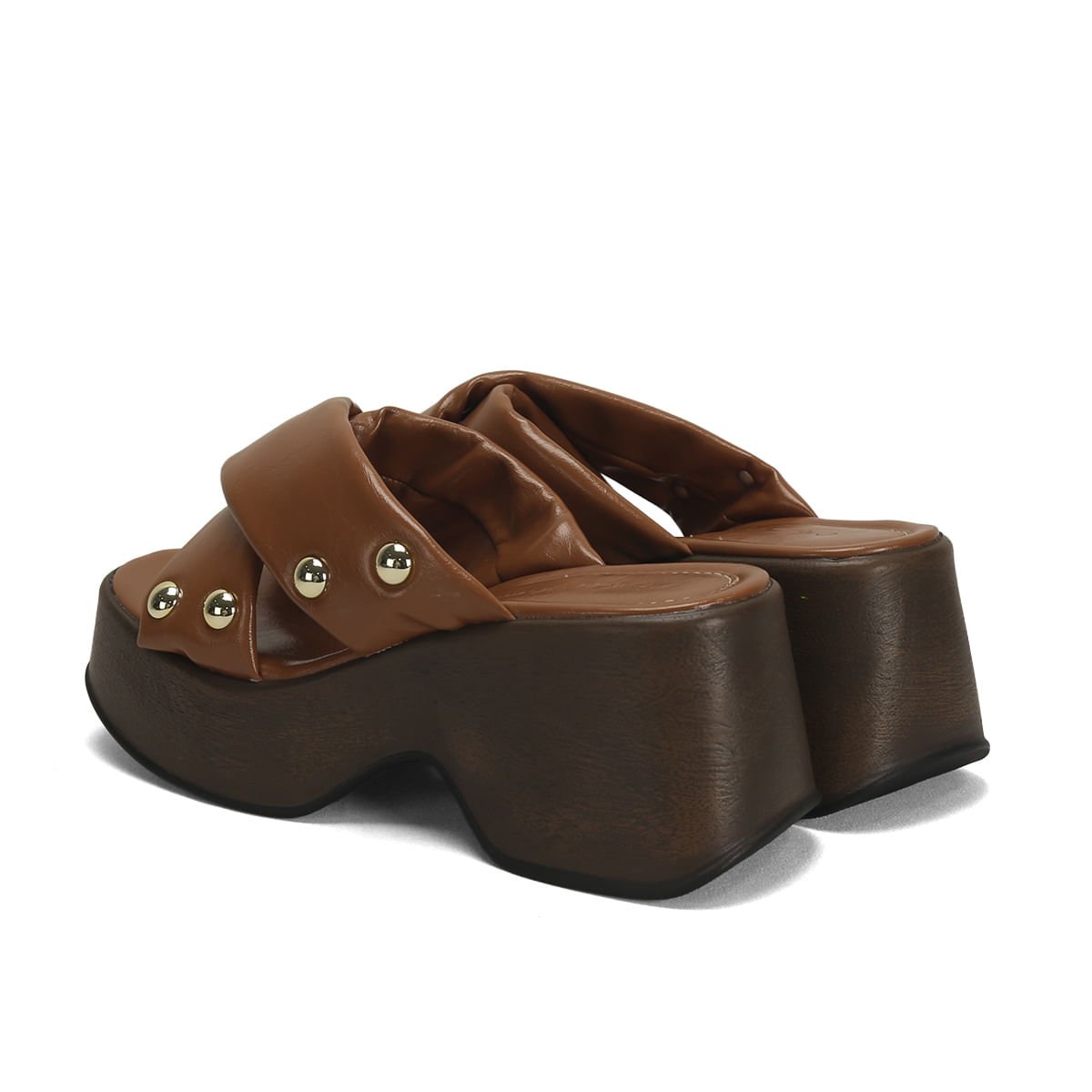 Sandália Plataforma Napa Caramelo 7cm Marrom 3