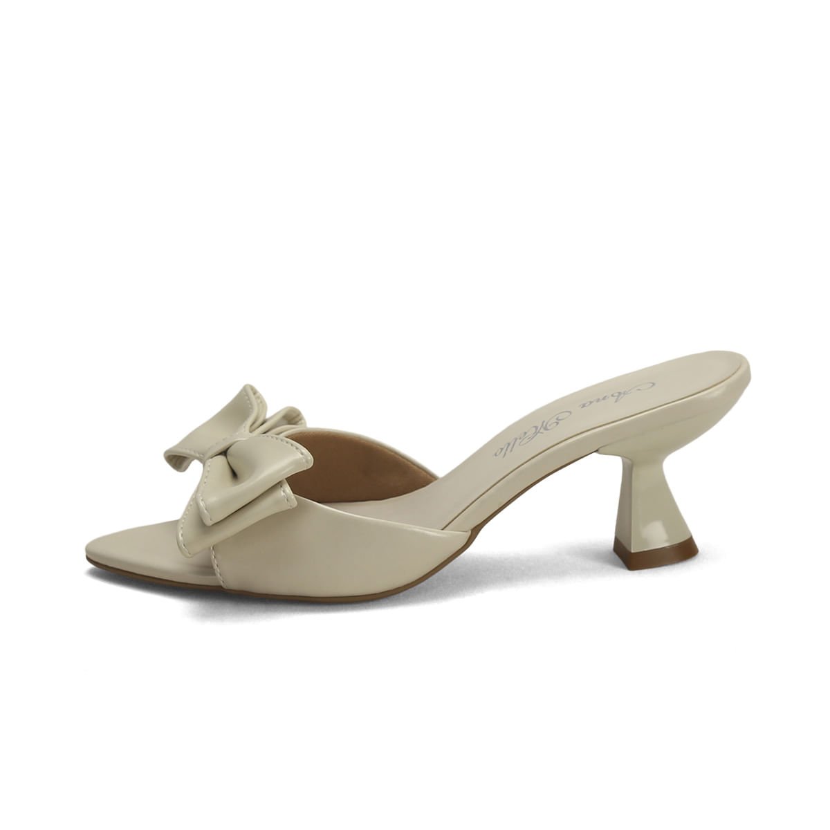 Mule Salto Taça Laço Off White Napa 6,5cm Off White 4
