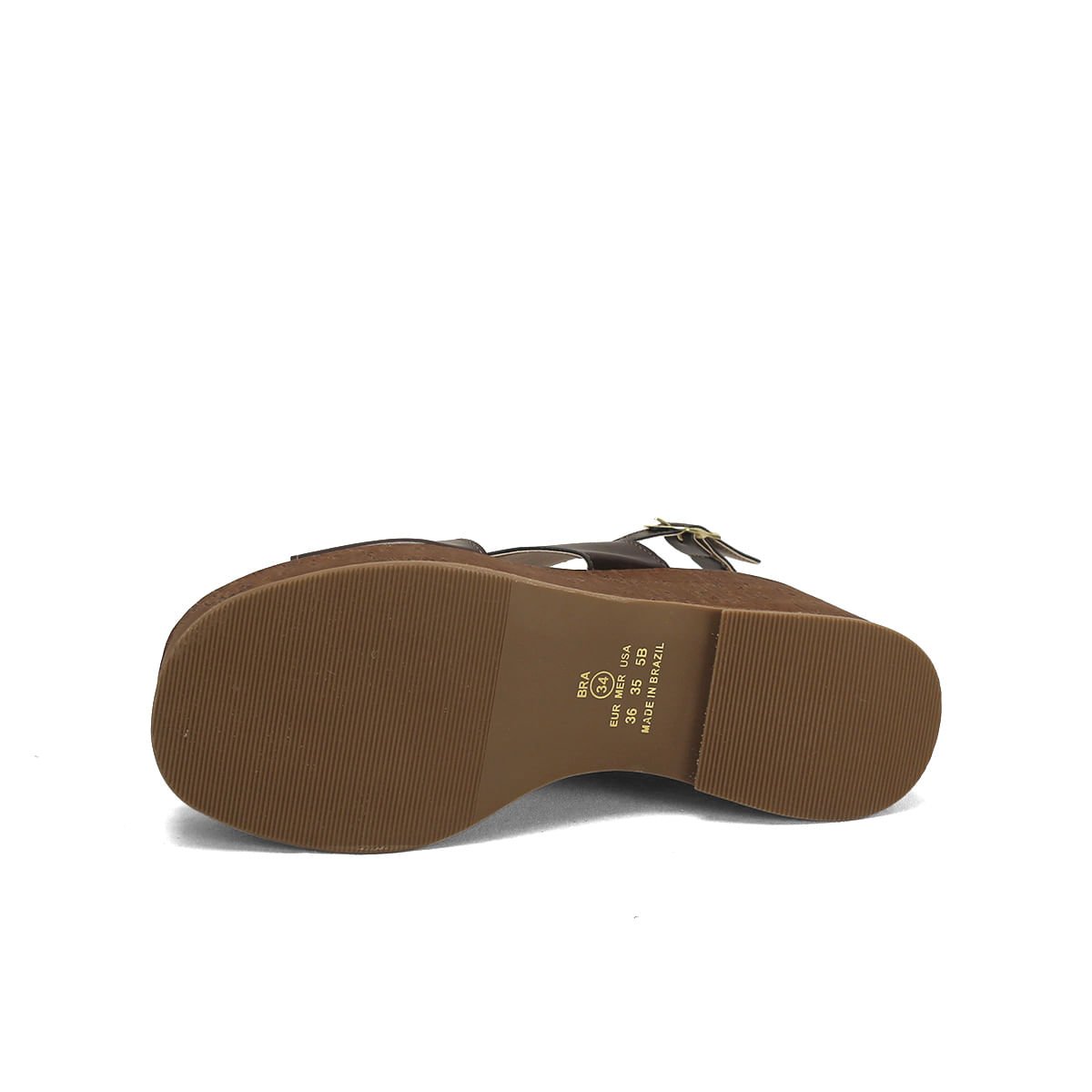 Sandália Anabela Napa Café Cortiça 9cm Café 5