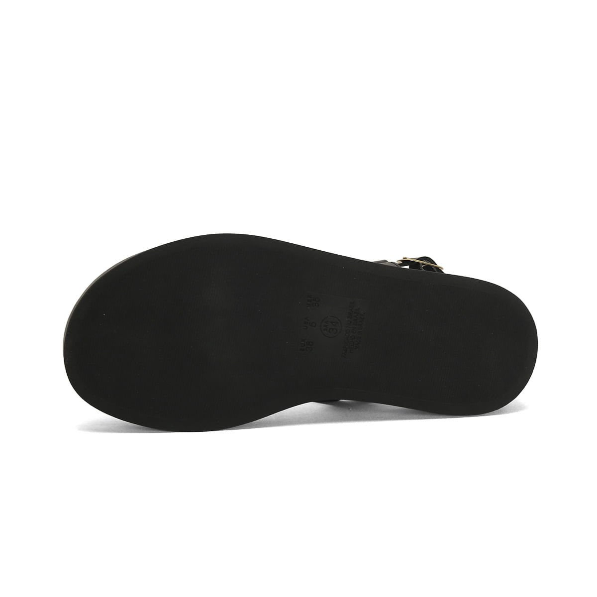 Flatform Preta Detalhe Cobra Napa 3cm Preto 5