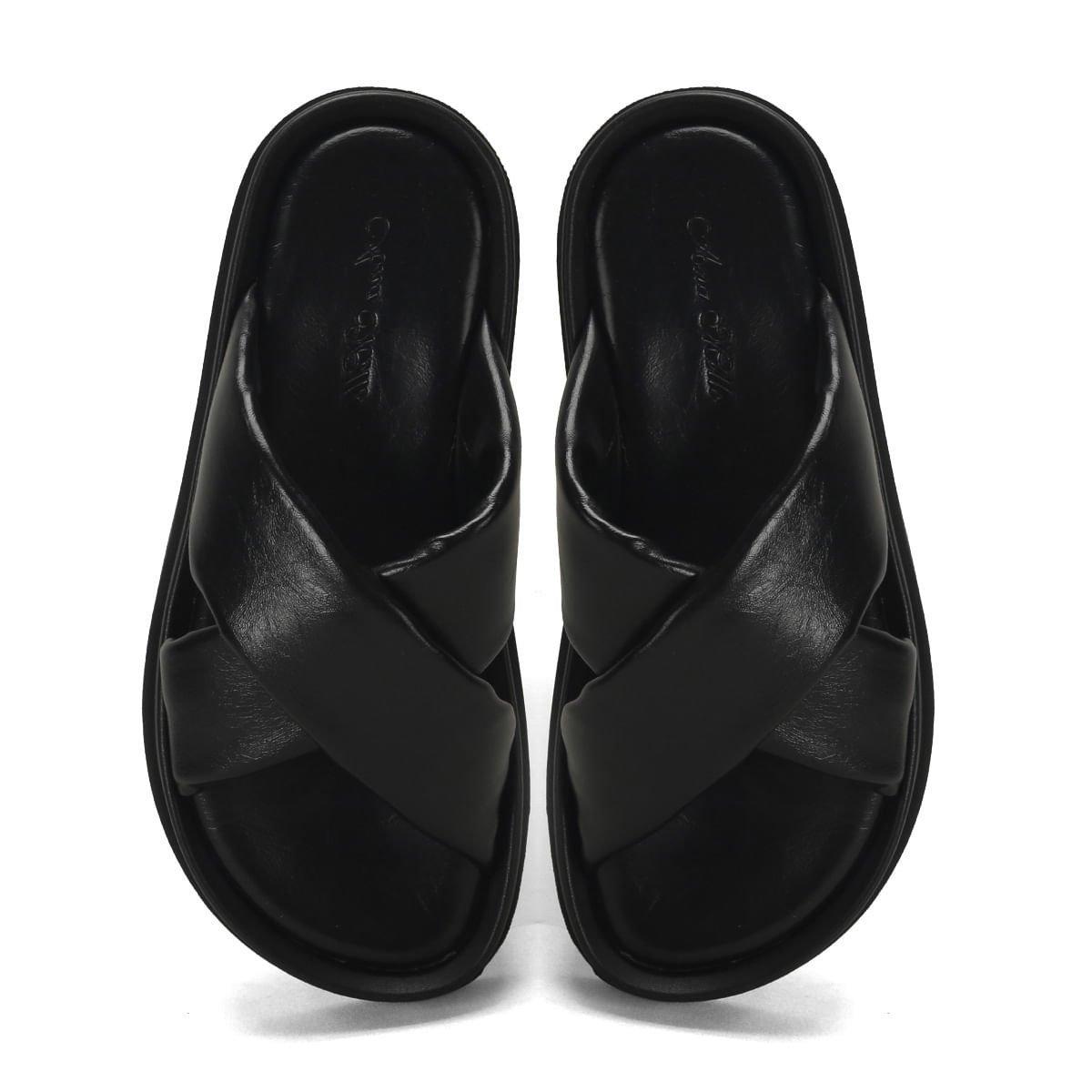 Sandália Flatform Napa Preta Super Confortável Preto 2