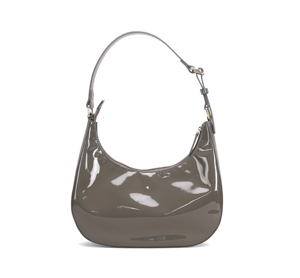 Bolsa Feminina Formato Lua em Verniz Ana Mello Marrom 3