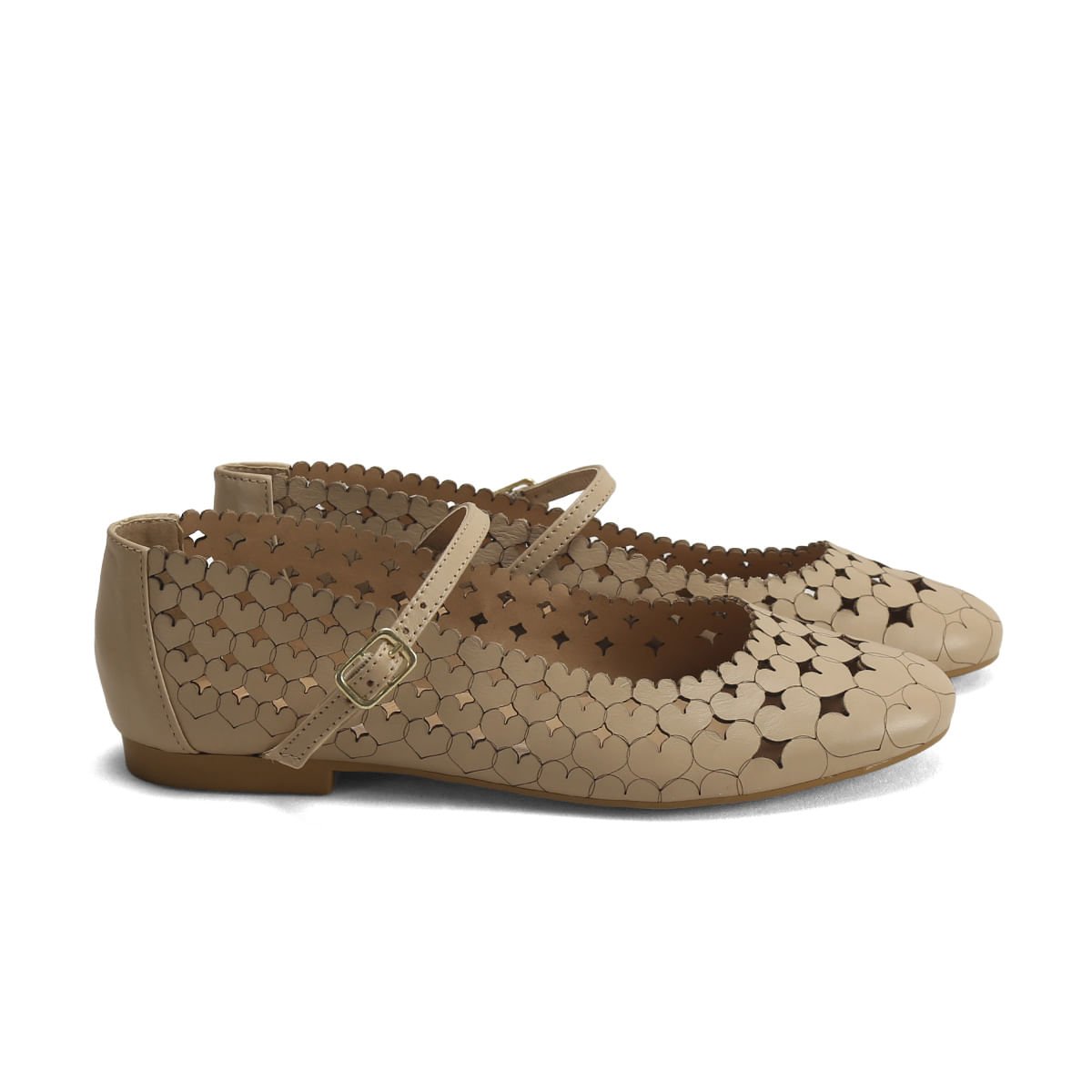 Sapatilha de Couro com Detalhes a Laser Ana Mello