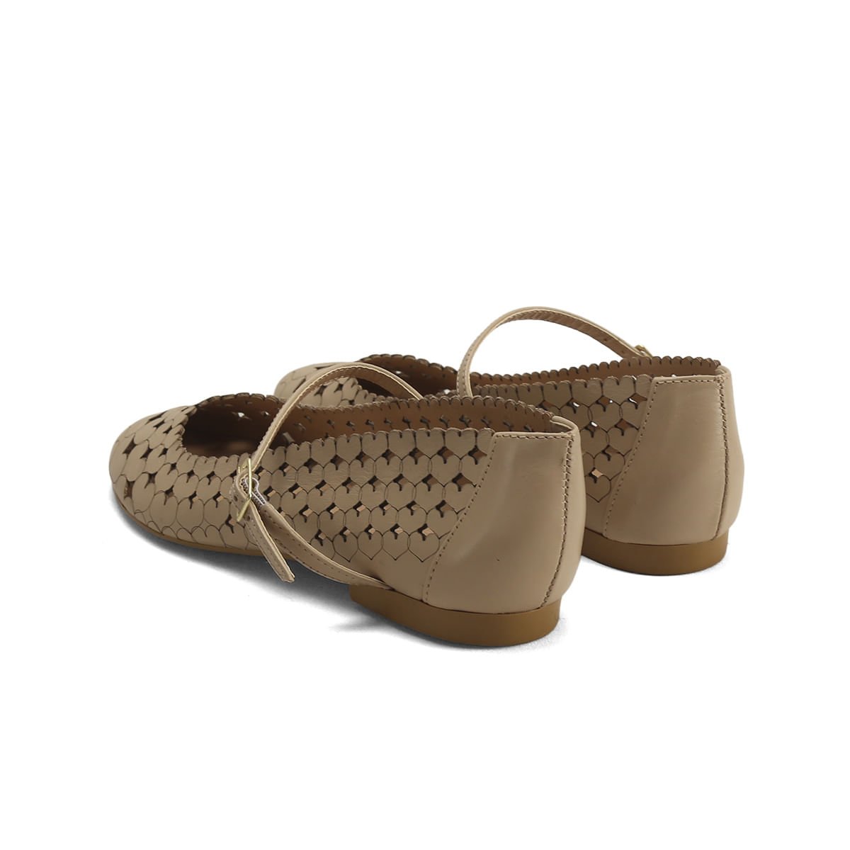 Sapatilha de Couro com Detalhes a Laser Ana Mello Bege 3