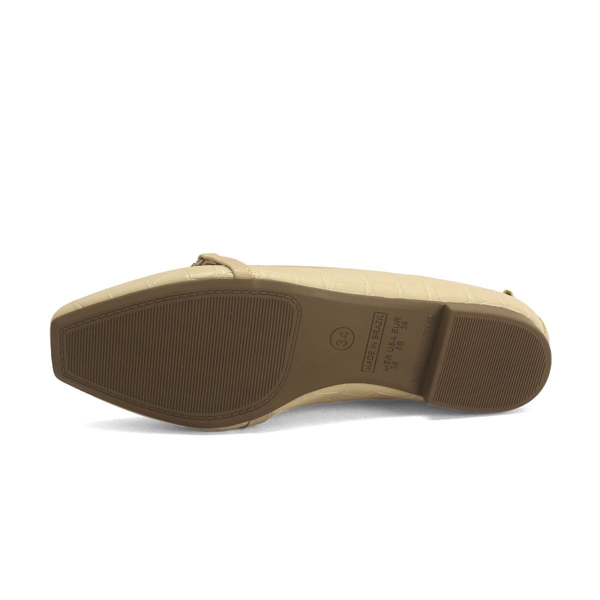 Mocassim de Couro com Textura Croco Chic Ana Mello Bege 5