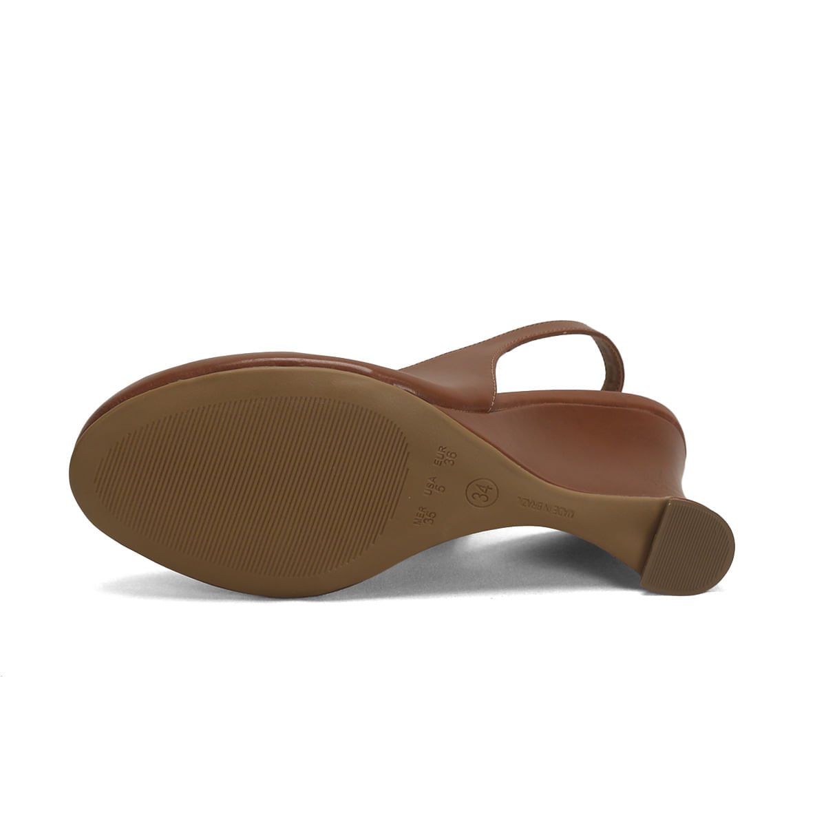 Sapato Boneca Anabelado Caramelo Napa 9cm Marrom 5